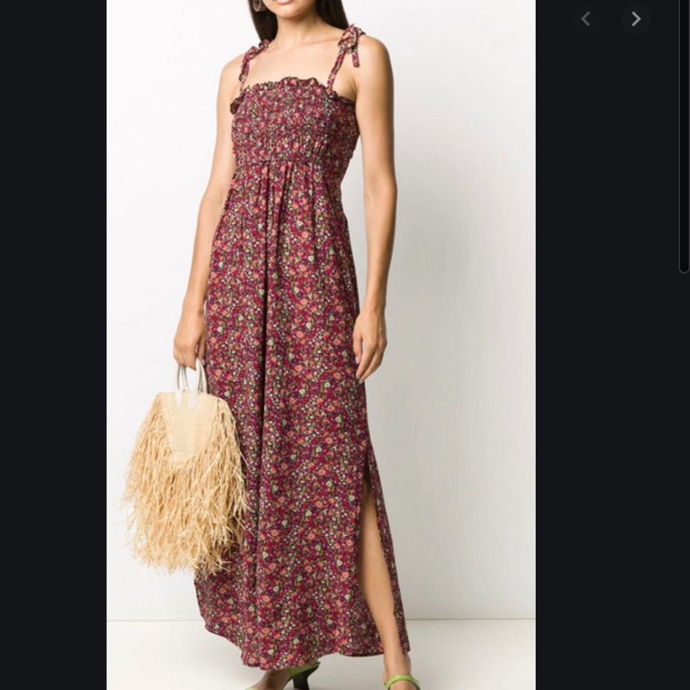 Ba&sh Sofia Cotton Blend Floral Summer Maxi Dress